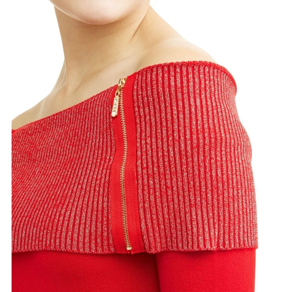 No Boundaries  Marilyn neck sweater dress - Image 2