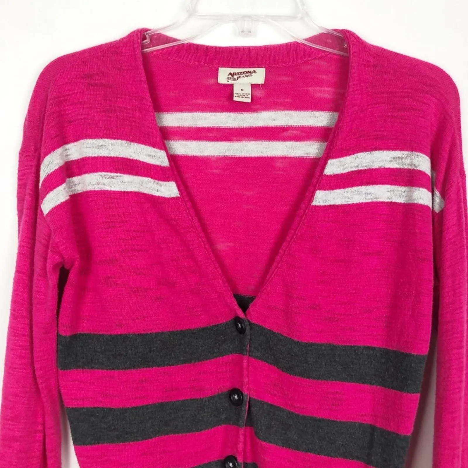 Arizona Cardigan Sweater Juniors M Y2K Cotton Academia Preppy Lightweight Grunge - Image 2