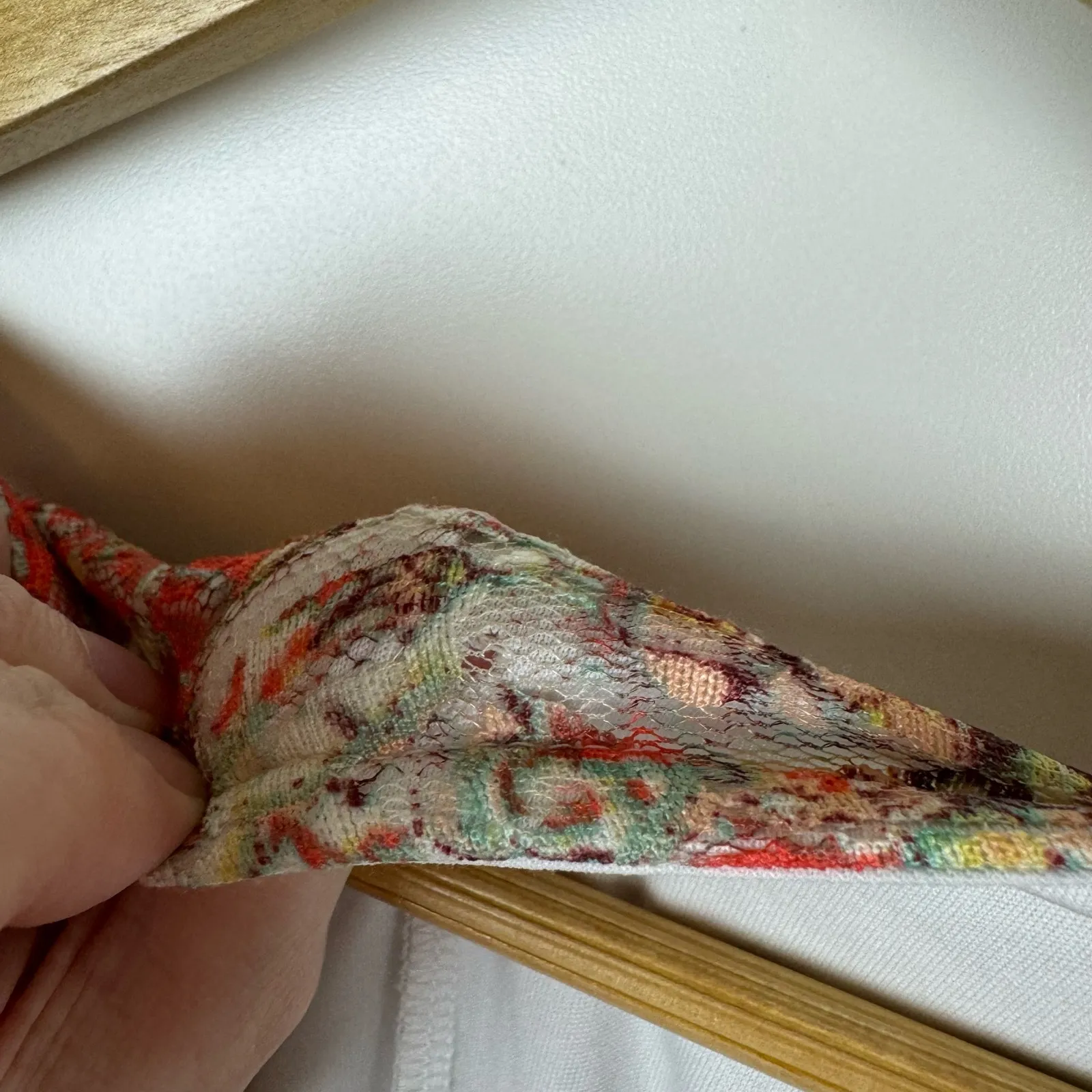 Cocomo Womens‎ Lace Overlay Tunic Top Blouse | Colorful Retro Flowy Classic Pink Size XL - Image 6