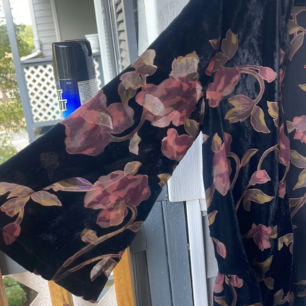 🍒🍒 RIVER  ISLAND VELVET FLORAL KIMONO SIZE M BNWT 🍒🍒 - Image 3