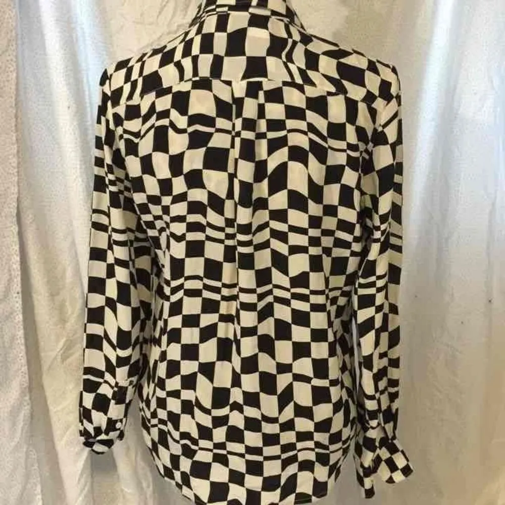 Joe Fresh  Checkered Wavy Blouse - Image 3