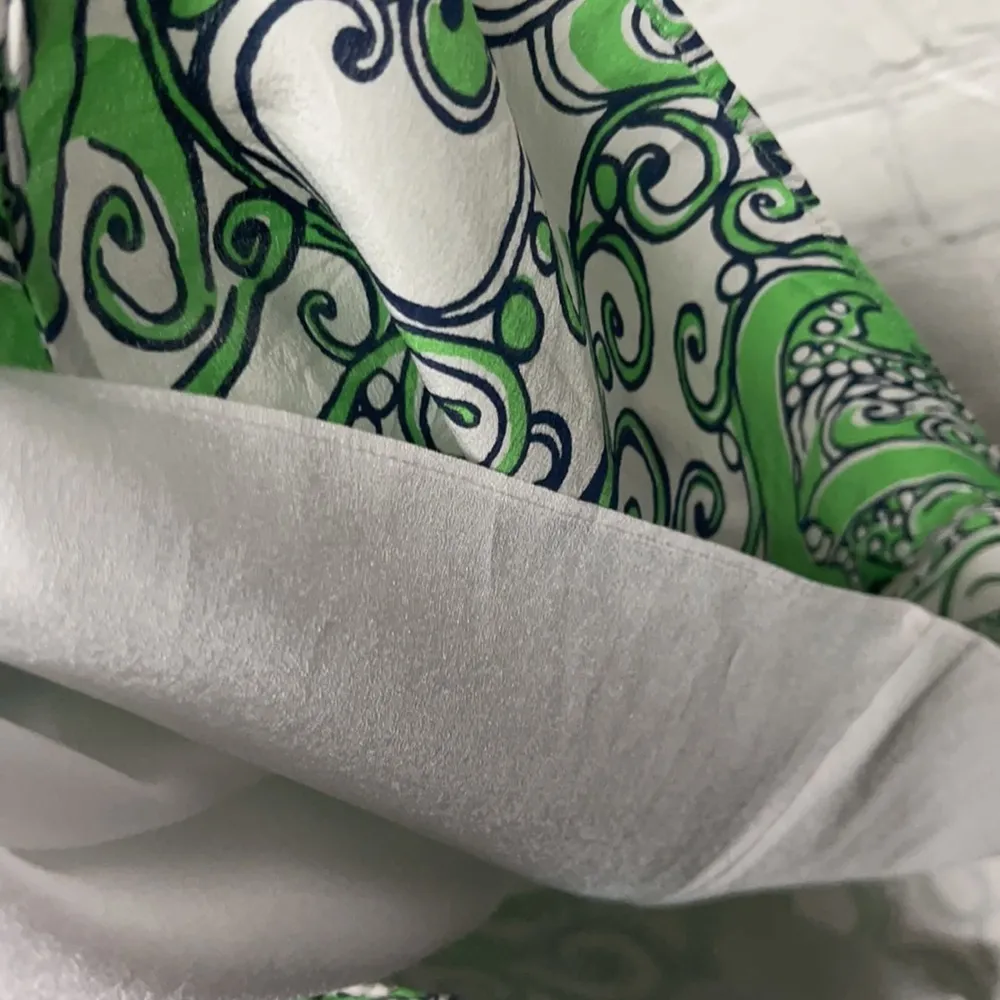 Lily Pulitzer Green & White Paisley Dress Size XS - Image 12