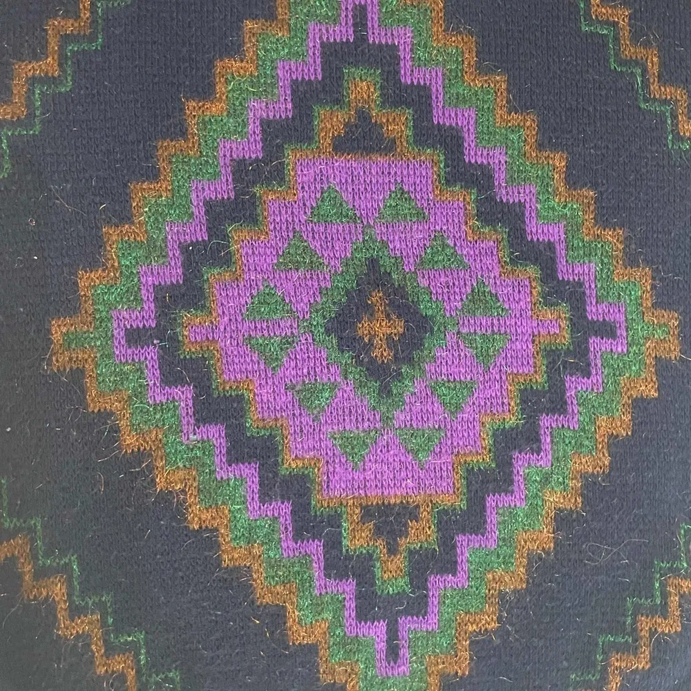 Vintage 1990s JJ Cochran Abstract Pattern Knit Crewneck Sweater Sz: M Purple Size M - Image 9