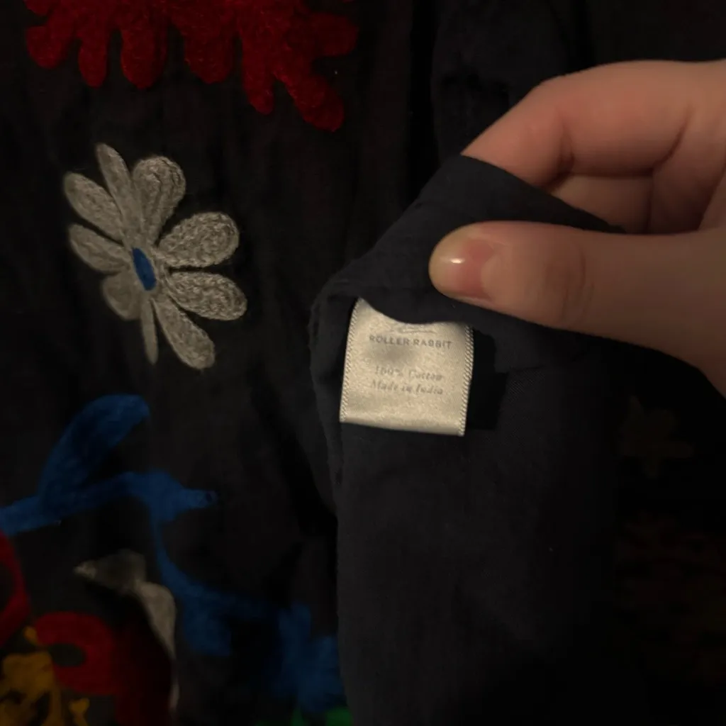 Roller Rabbit Navy Embroidered Dress- Size: Medium - Image 5