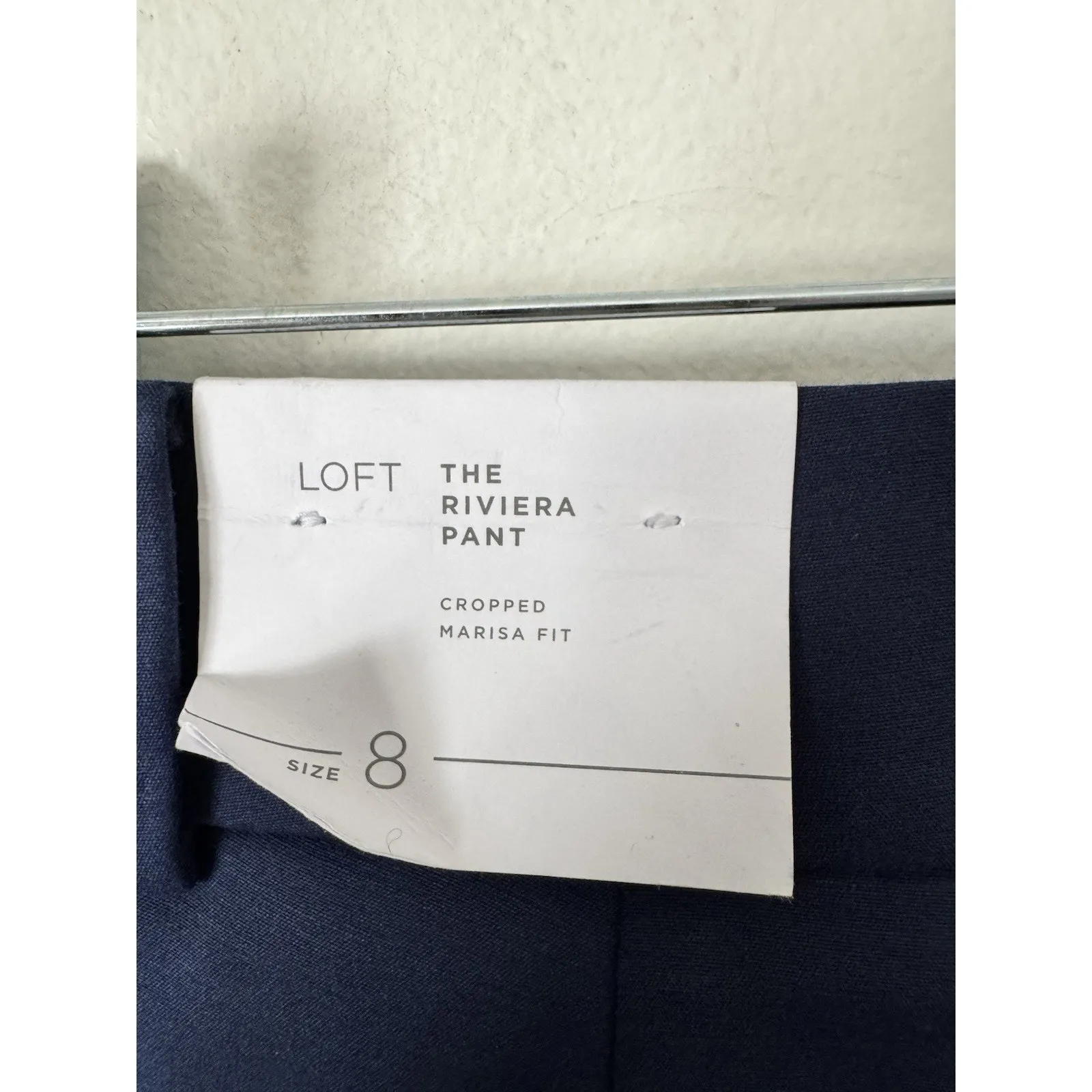 NWT Loft The Riviera Pant Cropped Marisa Fit Navy Blue Pants Women’s Size 8 - Image 5