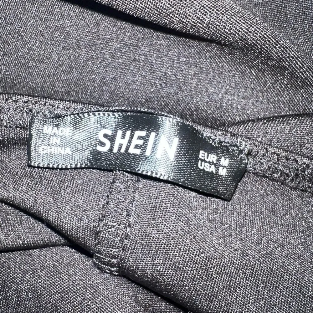 Shein Dress Womens Medium Black Bodycon Sleeveless Slip Spaghetti Strap Stretch - Image 5