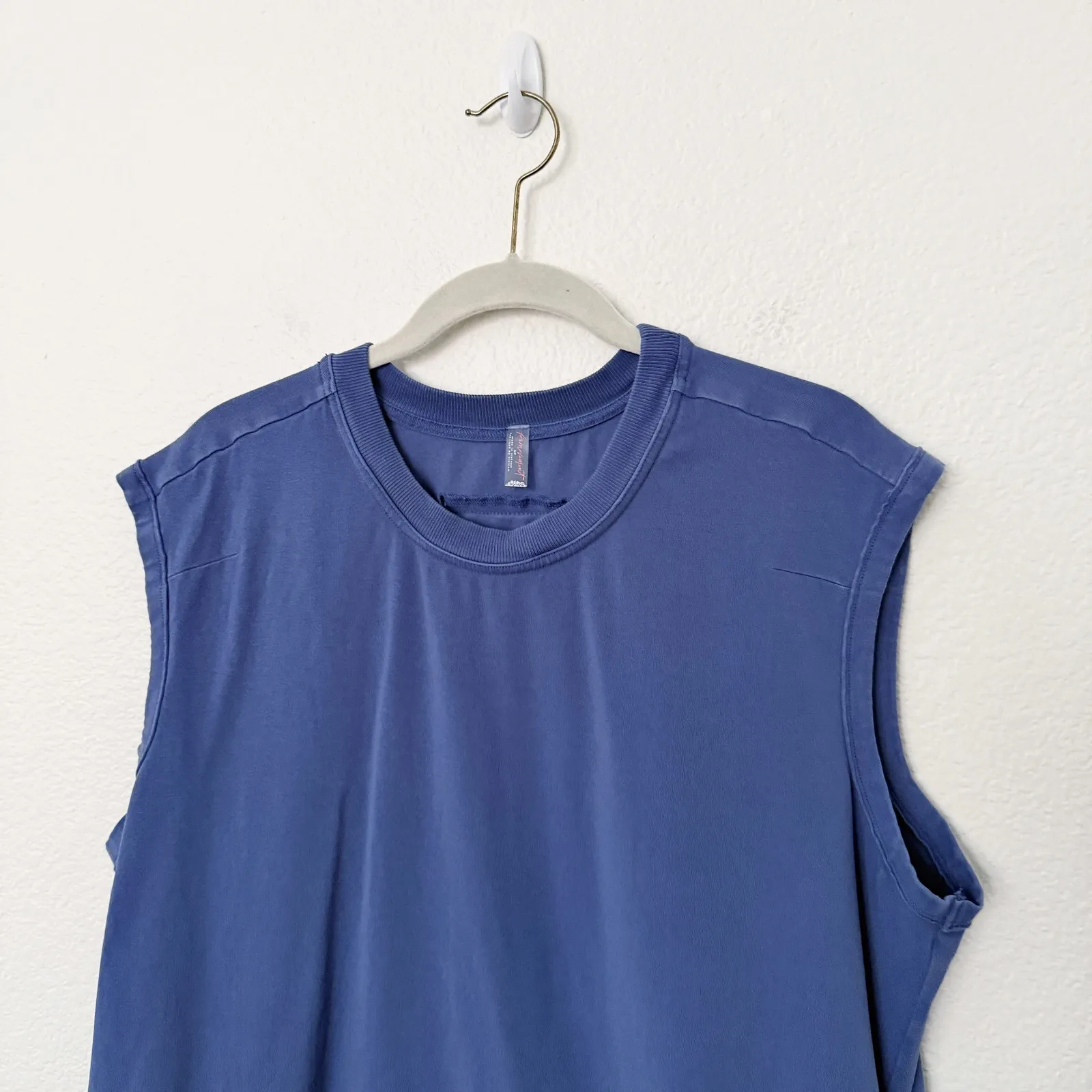 [Free People] Movement Blue A Cut Above Sleeveless Muscle Tank Top Size Small S - Image 3