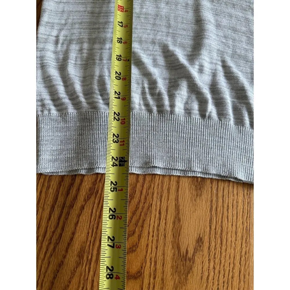 Lety & Me Light Gray Lace Knit Sweater V - Image 9