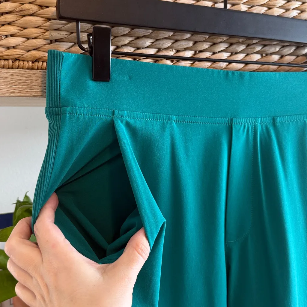 Athleta Brooklyn Ankle High-Rise Jewel Green Casual Activewear Pull On Pant, 6 - Image 4