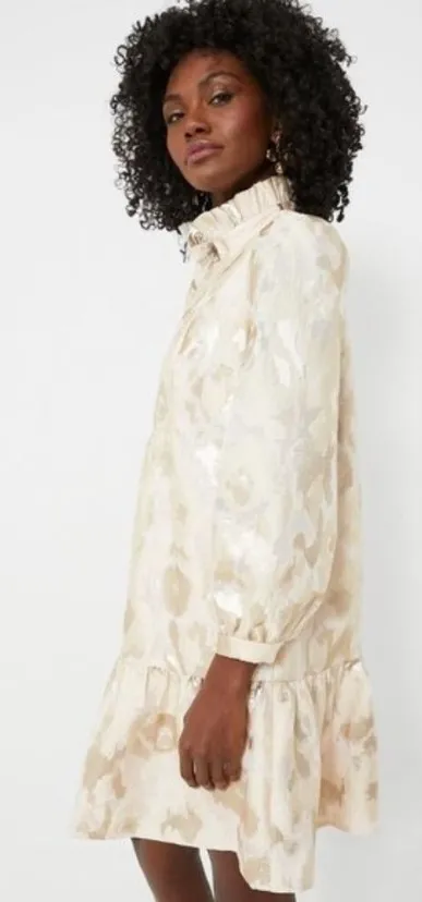 Tuckernuck Champagne Fil Coupe Palmerston Formal Mini Dress Size Medium NWT prep - Image 1
