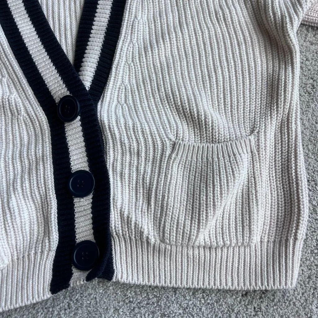525 America Cream and Navy Sweater - Image 6