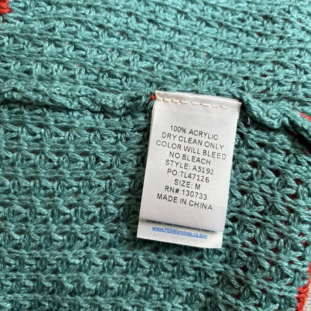 Umgee Womens Sweater M Color Block Stripe‎ Cardigan Mid Length - Image 3