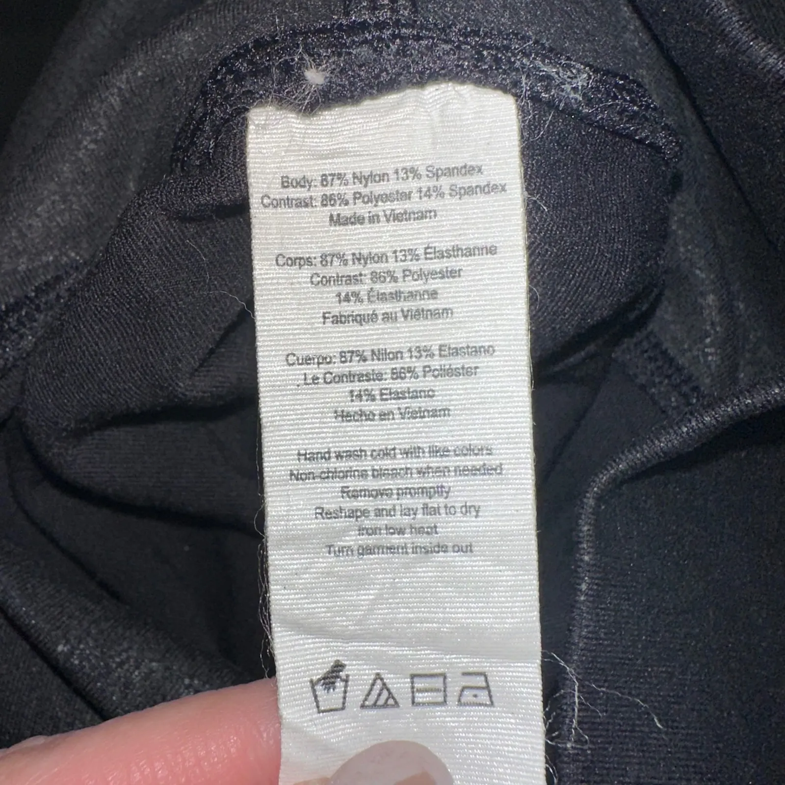 ALO Yoga Moto Leggings High‎ Waist Black Moto Panel Detail Athleisure Small - Image 10