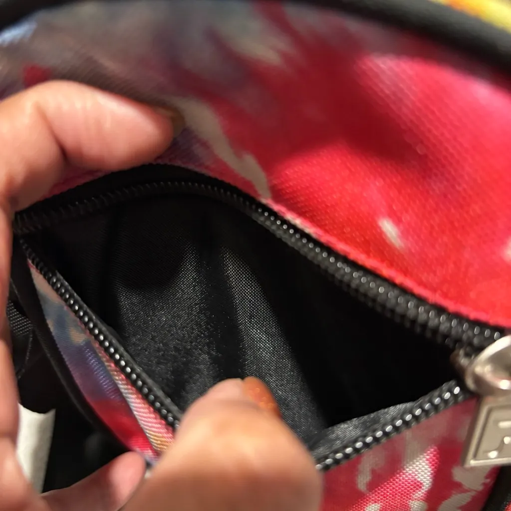 FILA lightweight tie dye multicolor swirl crossbody fitness bag adjustable strap - Image 7