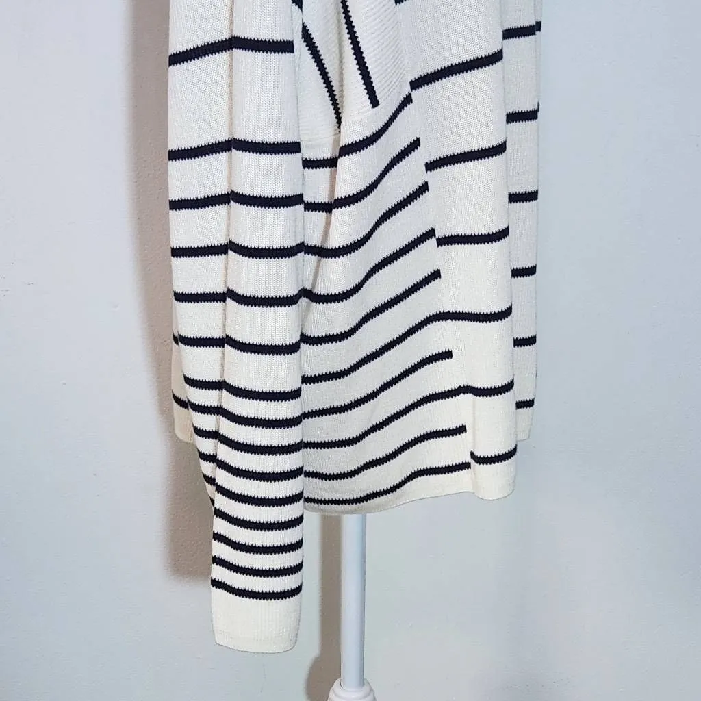 Nautica Black and Cream Stripe Sweater NWT Size XL Preppy Sweater - Image 6