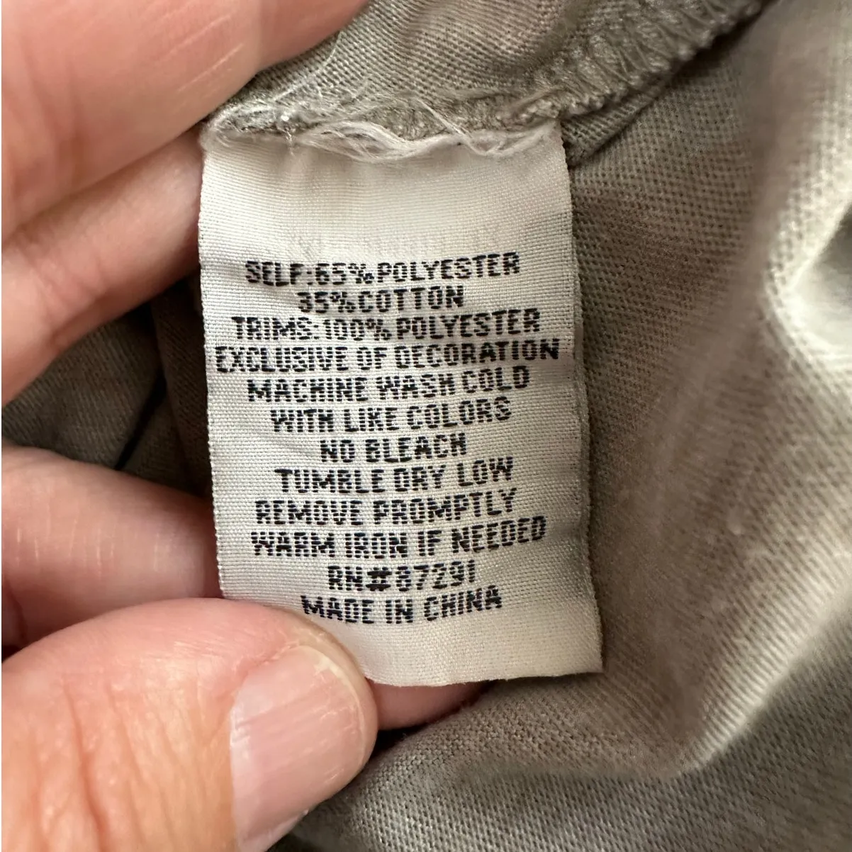 Johnny Was Mini Dress Short Sleeve Pink Floral Embroidery Gray Jersey Small - Image 5