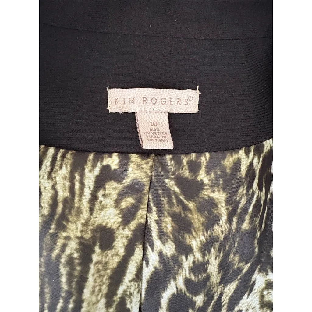 Kim Rogers Women's Black‎ Blazer Size 10 Tailored Two-Button - Image 4