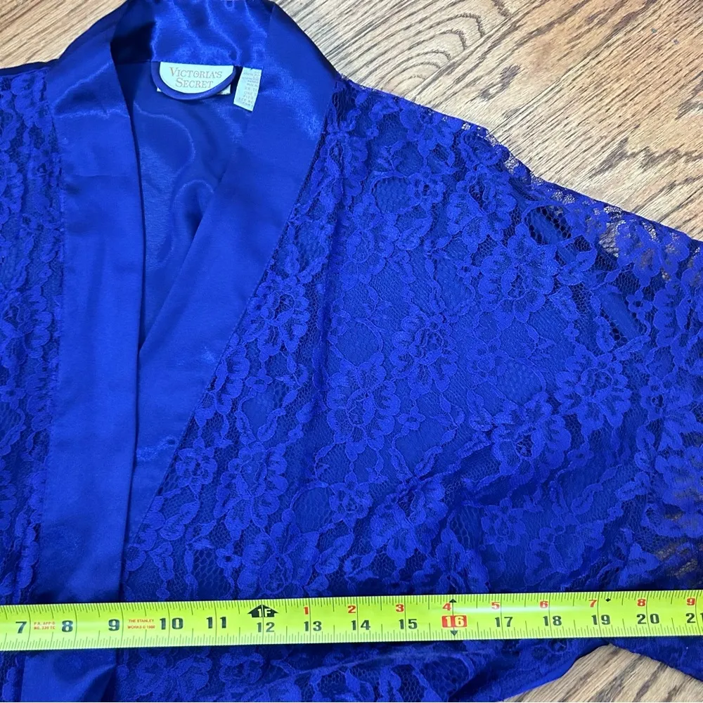 Victoria’s Secret | Vintage 90’s Gold Label Purple Lace Robe Kimono Size OS - Image 11