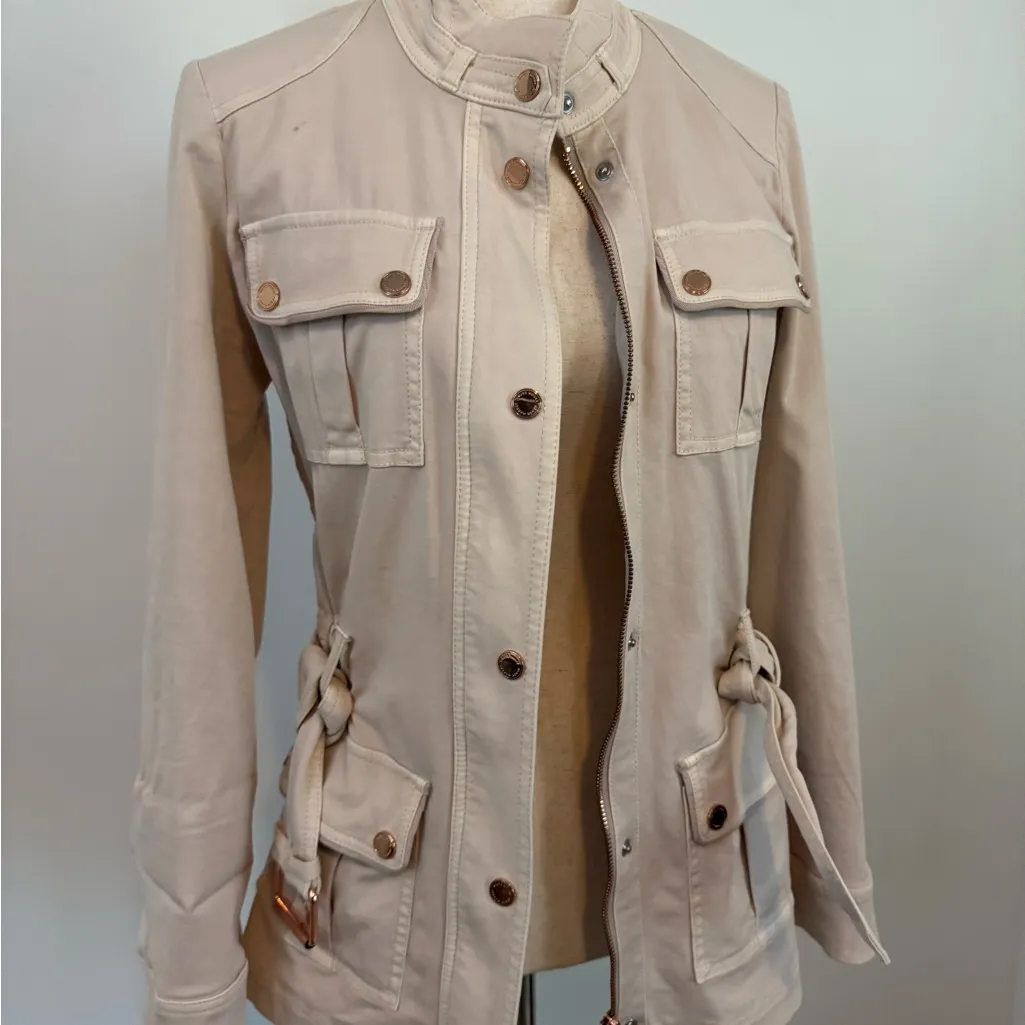 White House Black Market Beige Utility Jacket - Image 14