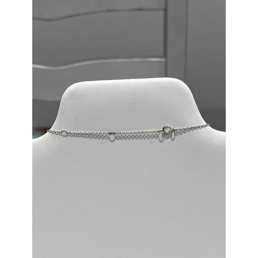 Silver 925 M‎ initial charm Necklace - Image 4