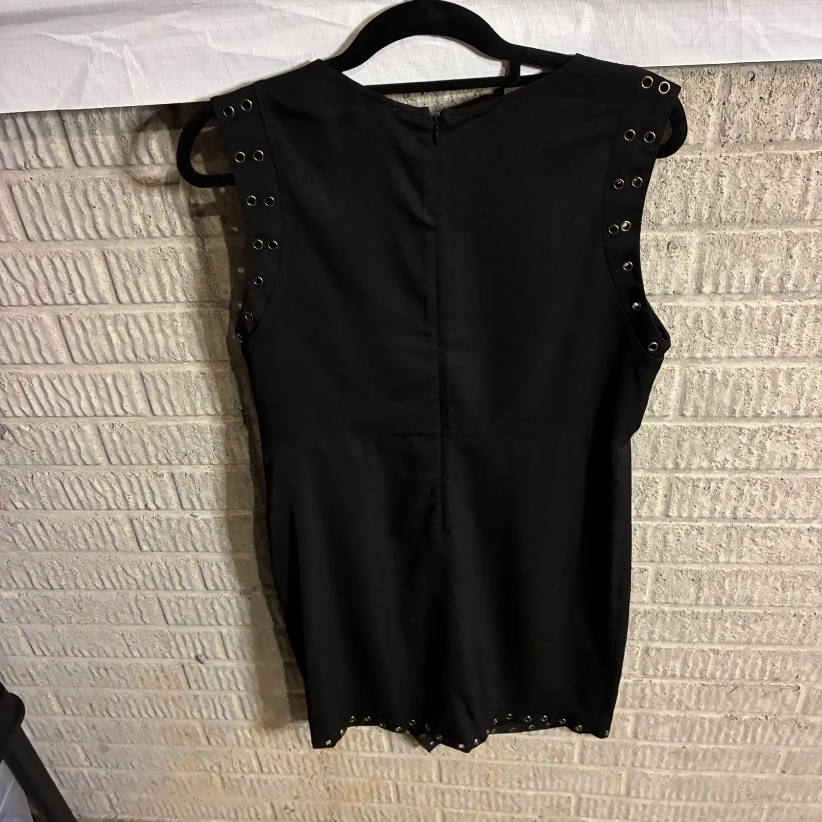 New Pixley Black Zela Dress Grommet Detail Asymmetrical Hem Size L Size L - Image 5