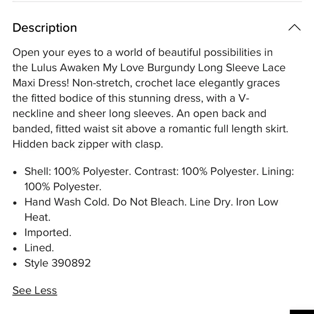 Awaken My Love Burgundy Long Sleeve Lace Maxi Dress small bridesmaids maternity - Image 12