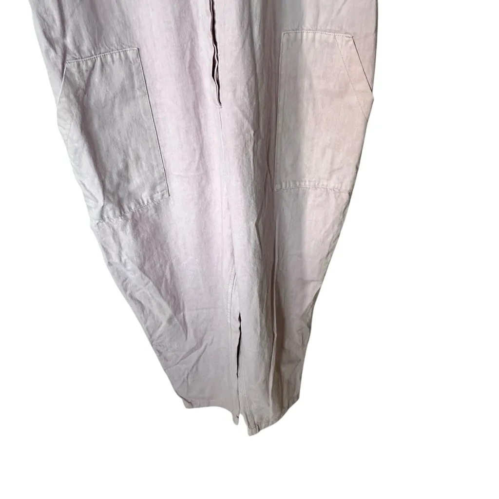 Old Navy Light Purple Lilac Cotton Denim Short Sleeve Belted Jumpsuit - Image 6