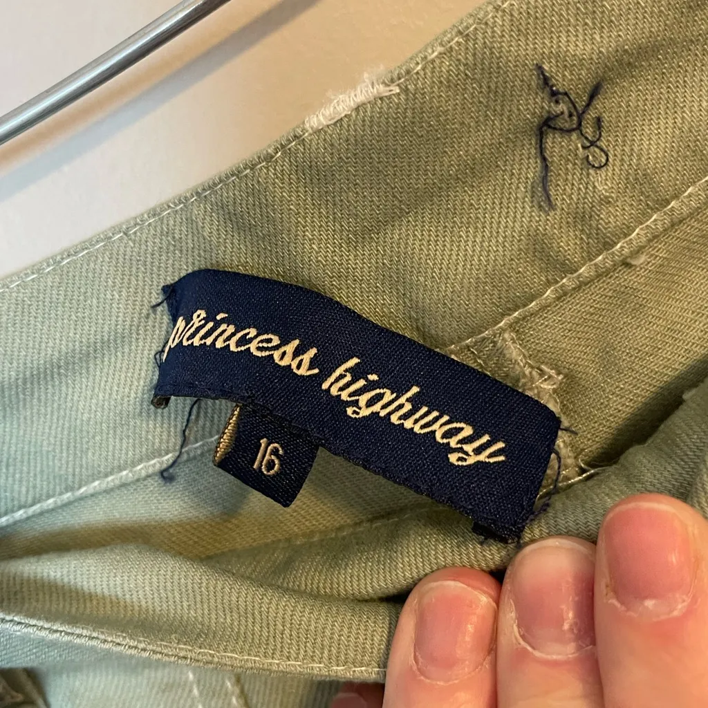 Princess Highway Olive Trousers Green Size 16 - Image 6