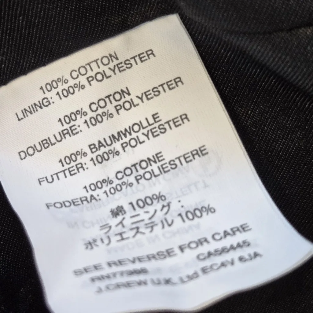 J. Crew women blazer Black velvet sz 6 2 buttons preppy academia schoolboy - Image 9