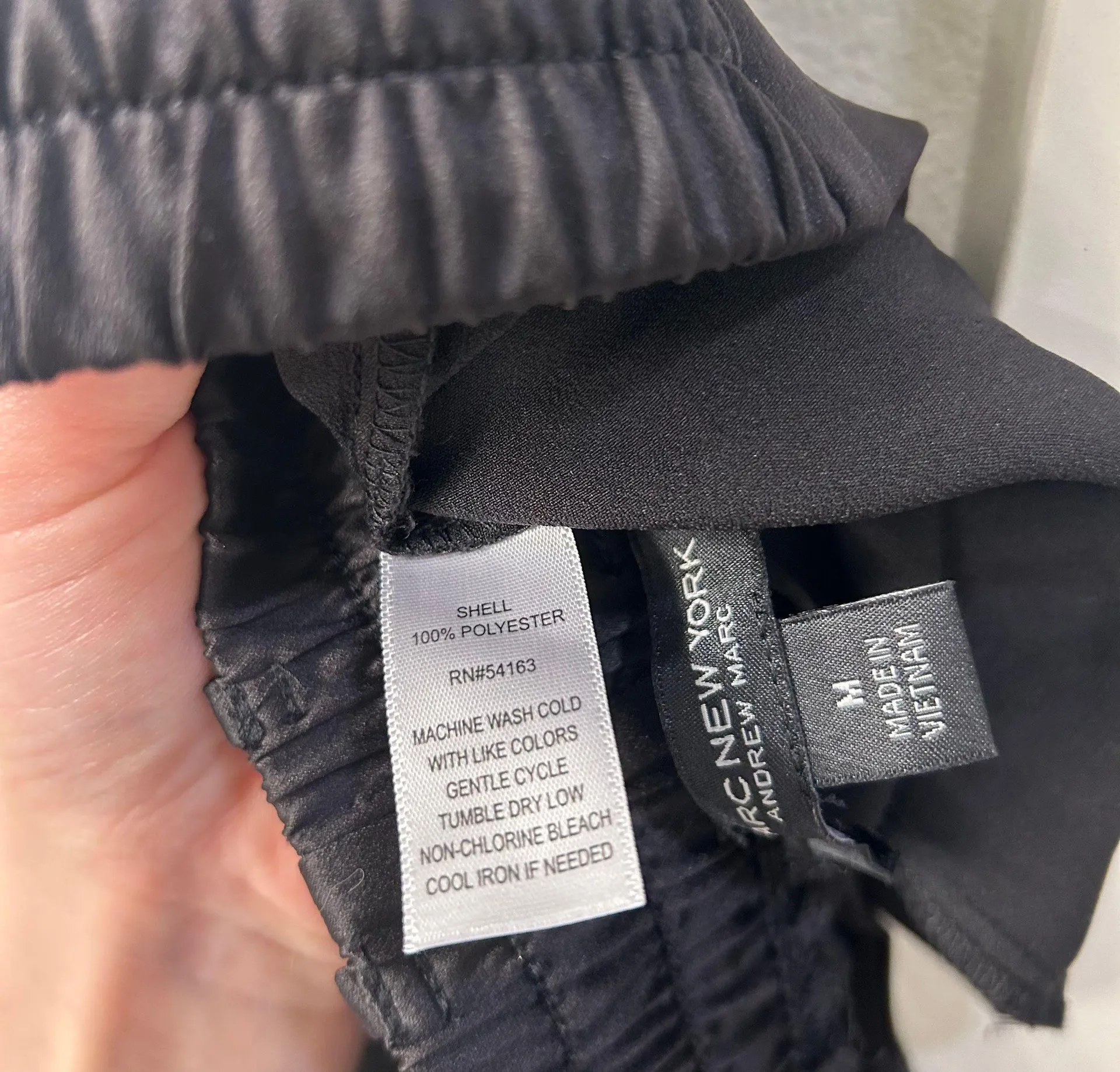 Andrew Marc satin belted tie pants - Image 5