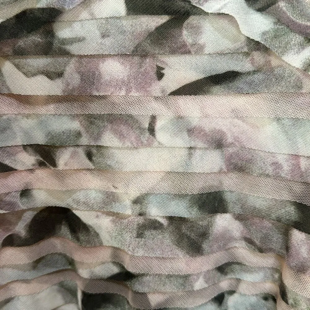 BCBGMaxazria Erika Tulle Tiered Strapless Gown - Watercolor Agate Size S - Image 6