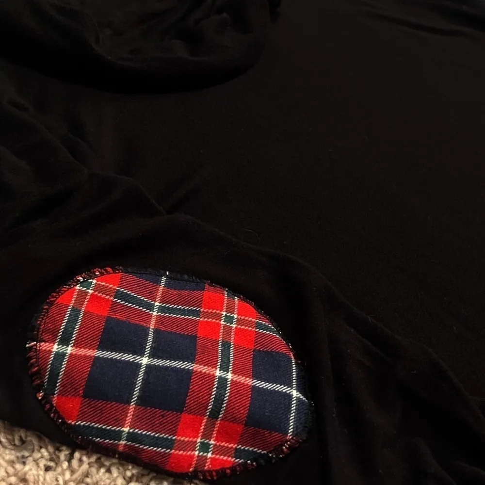 Pink Blush Maternity Cowl Neck Long Sleeve Black Plaid Tunic Top Pullover Medium - Image 7