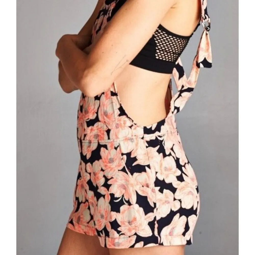CARAMELA  Floral Overall Romper Medium - Image 3