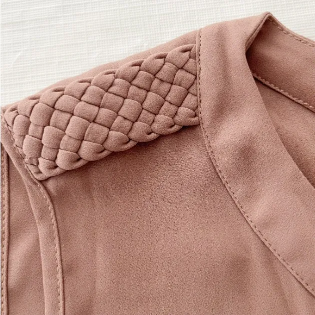 Bellatrix Nude Light Camel Button‎ Front Sleeveless Blouse Tan - Image 2