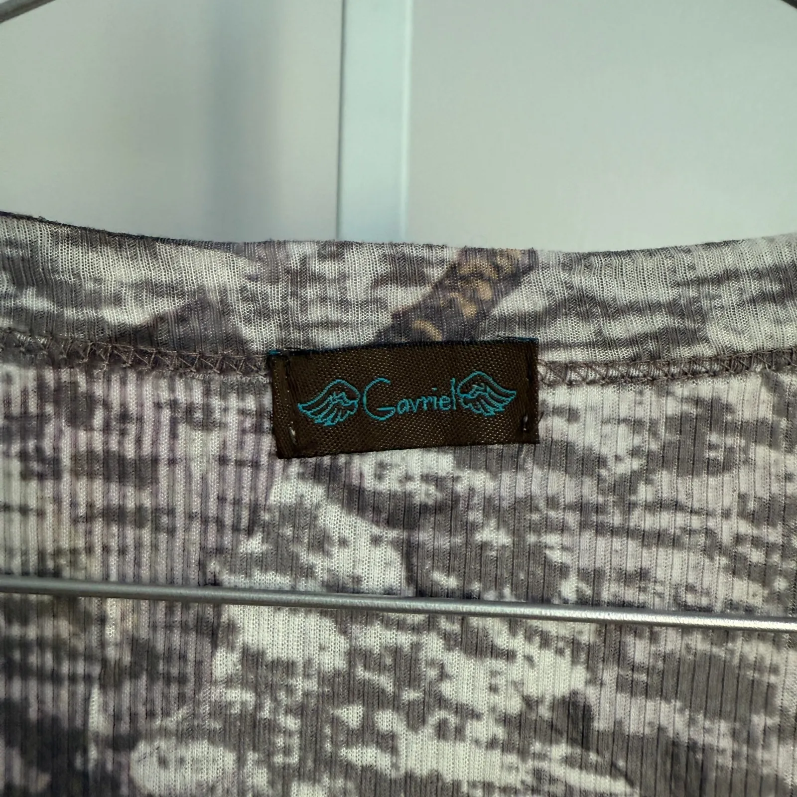 Gavriel LA VTG Y2K Bling Baby Tee‎ Floral Rhinestone Long Sleeve Top Medium Purple - Image 5