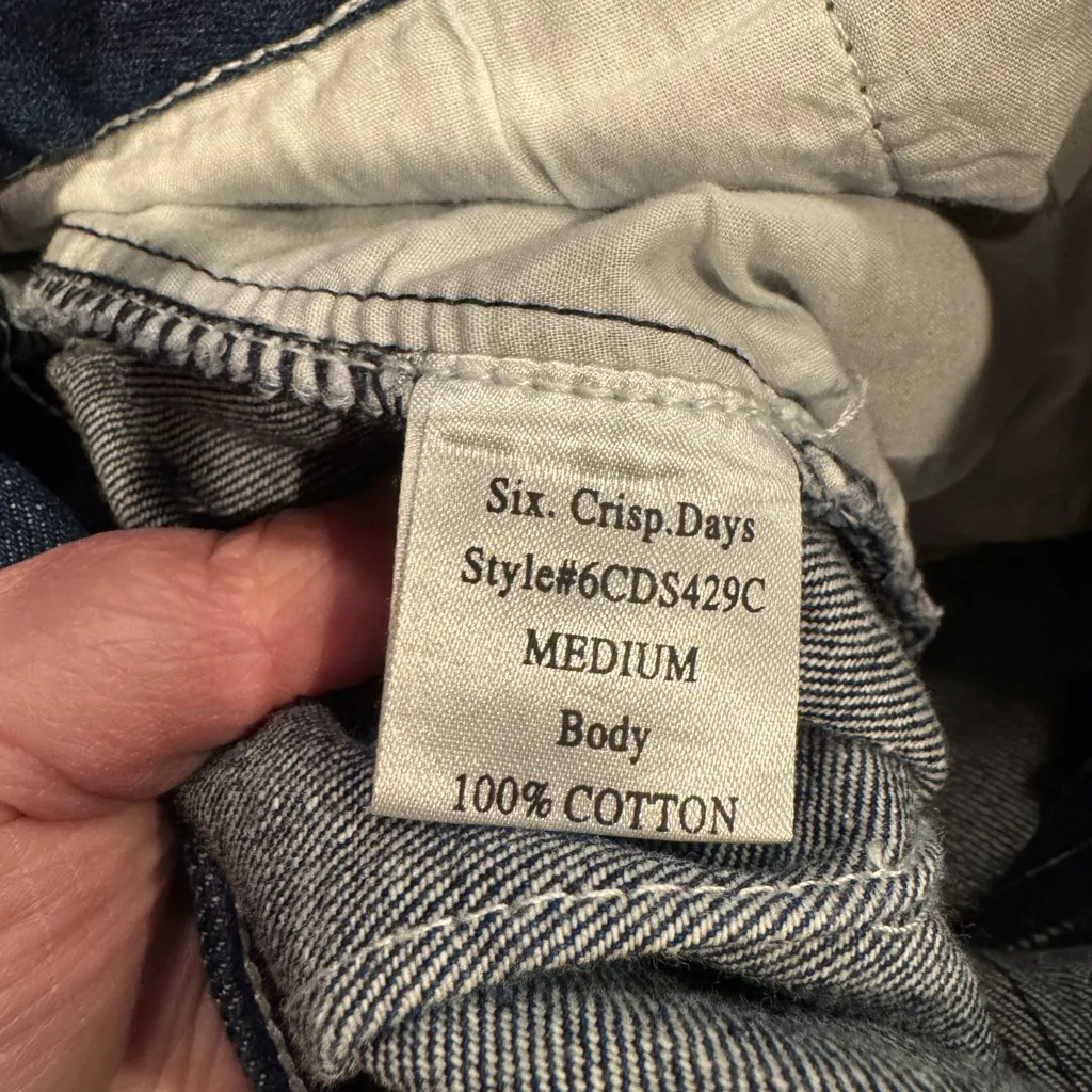 Six Crisp Days Denim Skirt Women M Western Cowgirl Festival Boho Jean Blue Size M - Image 4