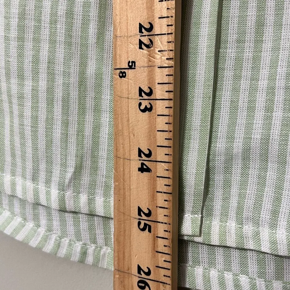 Dina K women’s size XL casual long sleeve linen button down roll tab sleeves nwt Green - Image 7