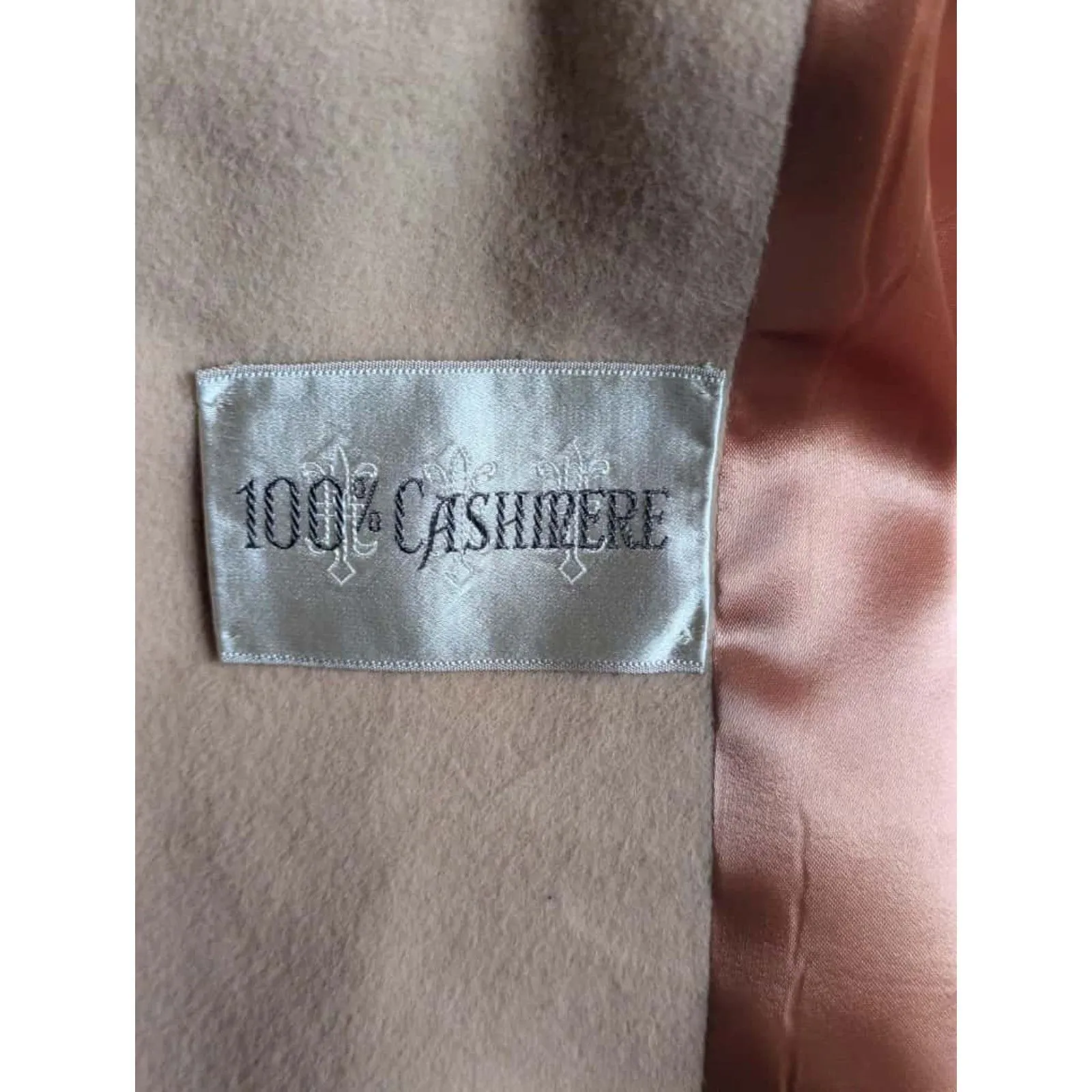 Vintage Union Made Marie Antoinette Austin 100% Cashmere Coat with Genuine Mink Brown Size L - Image 5