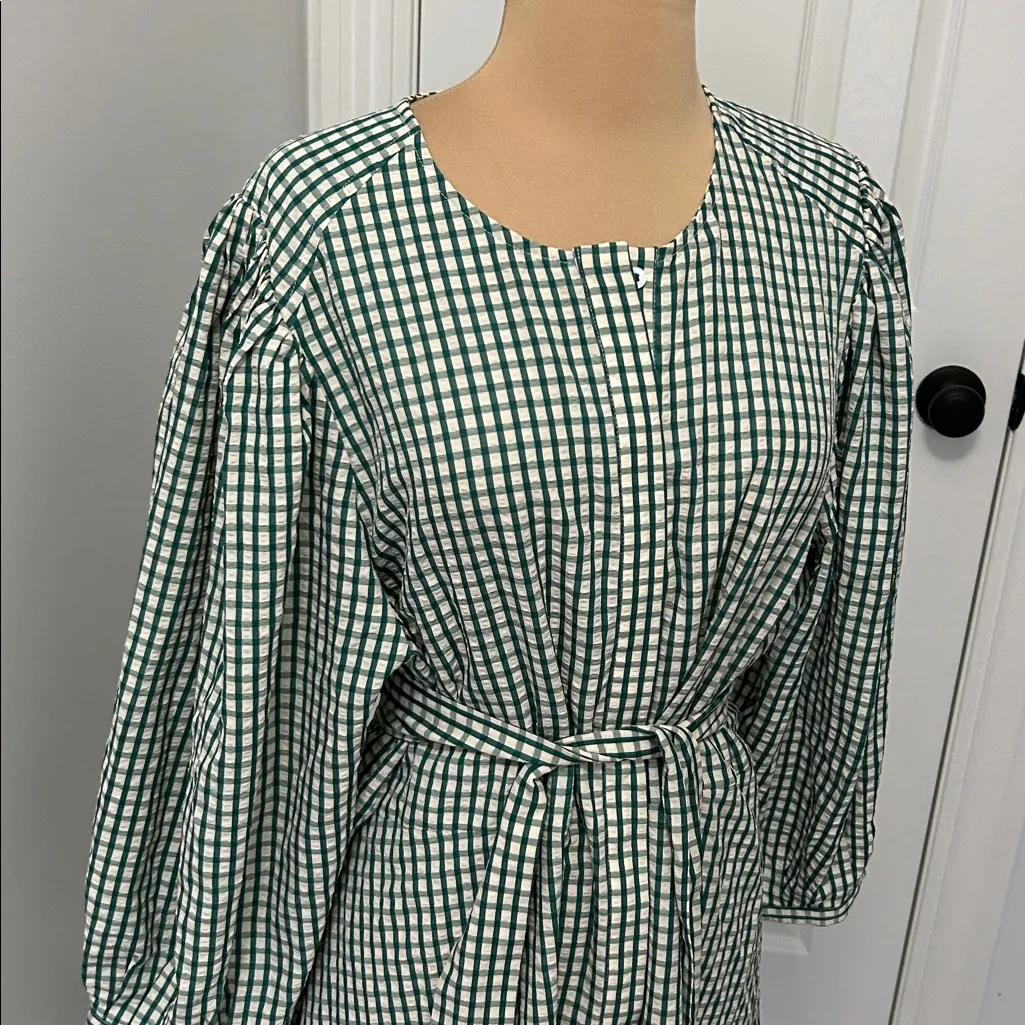 Tuckernuck Pomander Place Green Gingham Seersucker Cordelia Dress Size XXL - Image 6