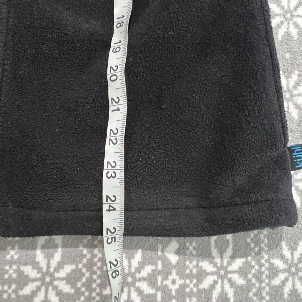 Kuhl Red & Black Fleece Sleeveless Vest Jacquard Trim w/ Pockets Size‎ Small - Image 8