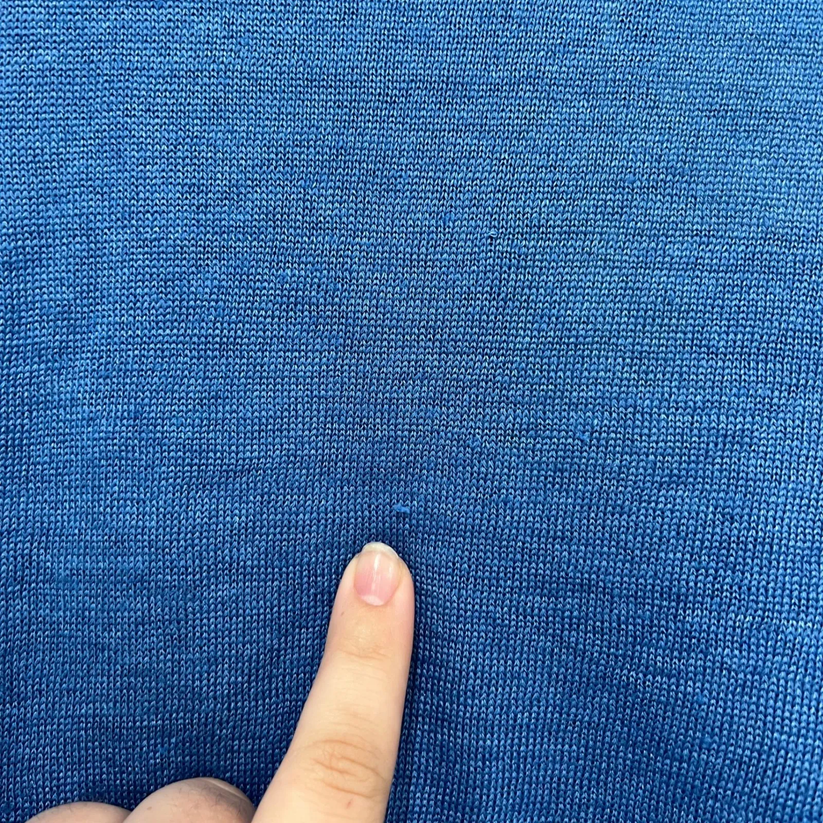 J Mclaughlin‎ Alva Sweater XS NWT SOLD AS IS Blue Solid Knit 3/4 Sleeve Linen - Image 3