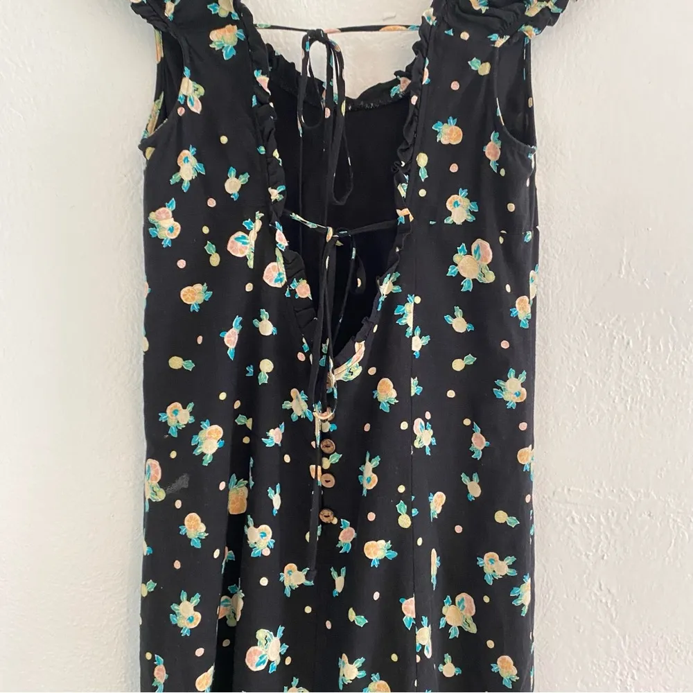 Free People Black Mini Dress with Sweetheart Neckline and‎ Flutter Sleeves - Image 8