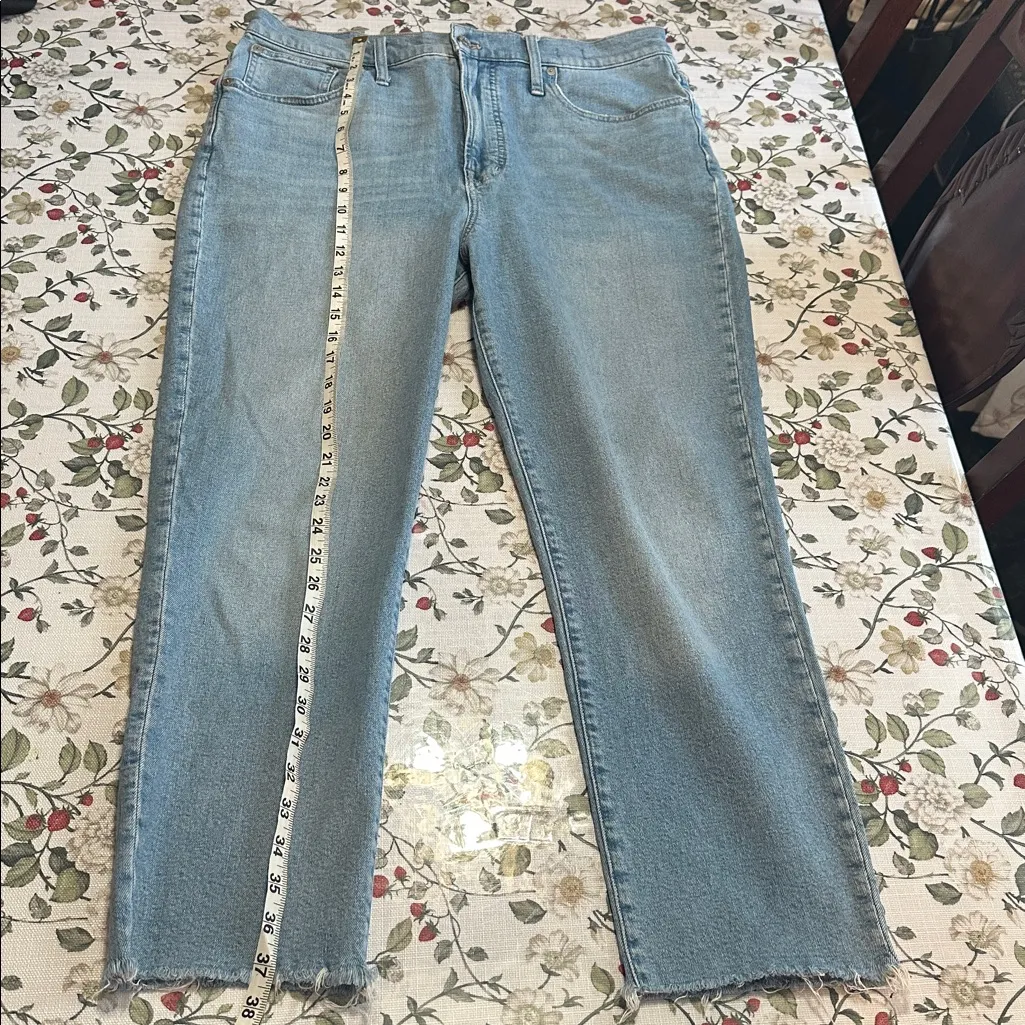 Madewell The Perfect Vintage Jean blue denim high rise tapered 90s legs size 32 - Image 6