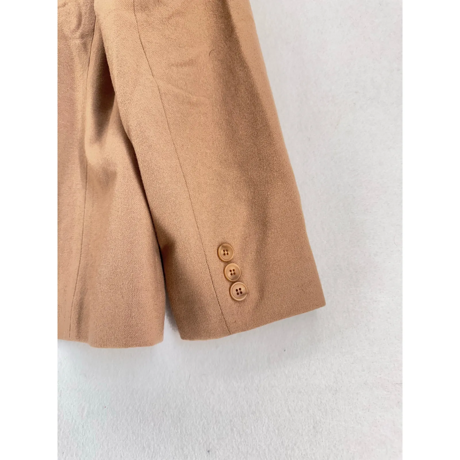 Vintage Pendleton Blazer Women’s L Virgin Wool Camel Brown Made in USA preppy - Image 5