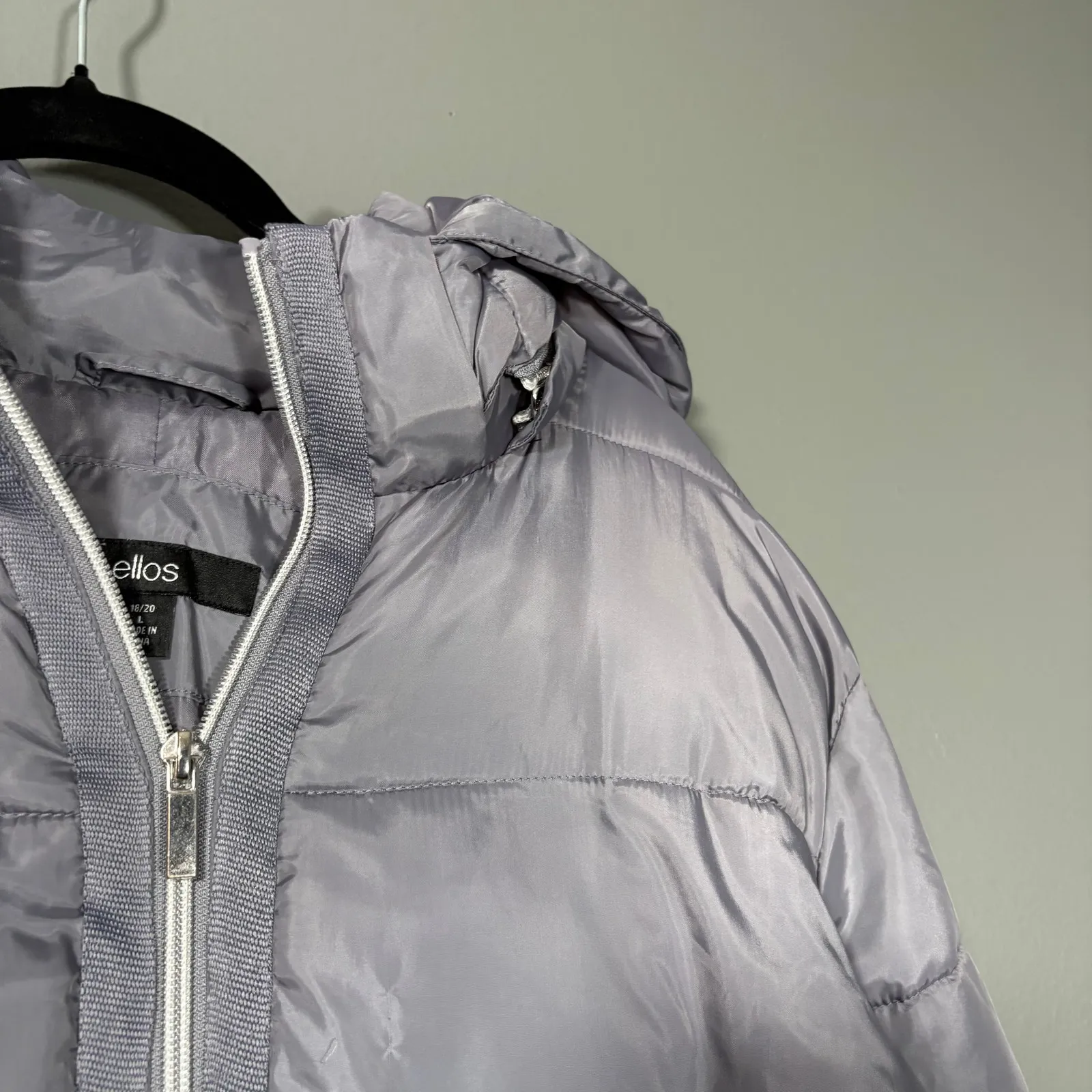 Ellos Silver Quilted Puffer Jacket Winter Coat - Image 2