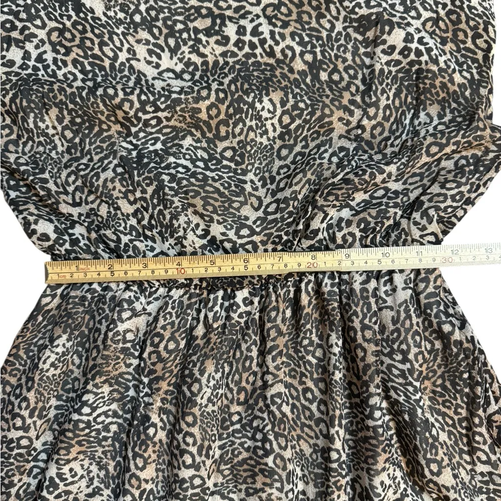 Alice + Olivia Silk Leopard Print Mini Dress SZ XS Evening Wear Classy Dress - Image 5