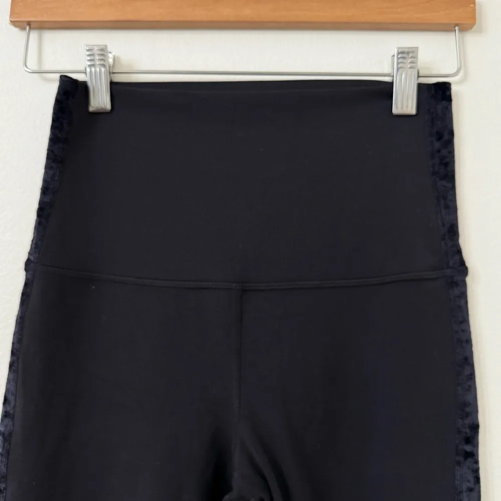 {6} Lululemon Align Super High-Rise Crop Crushed Velvet Black - Image 7