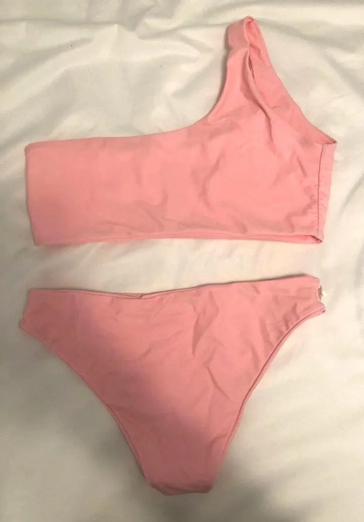 Zaful one shoulder coral bikini set - Image 2