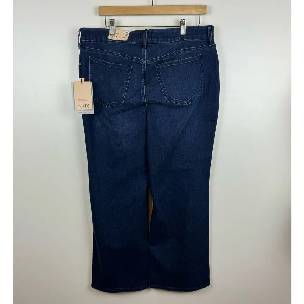 NWT NYDJ Waist Match Relaxed Fit High Waist‎ Stretch Denim Flare Jeans Sz XL - Image 7