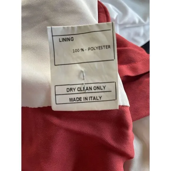 SANTORELLI Red Blazer With‎ Waistband size 50 US M Made in Italy Size M - Image 6